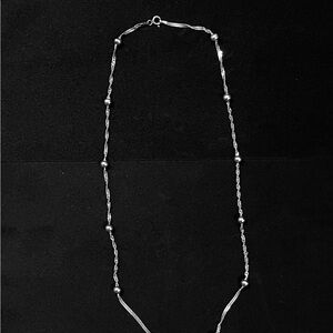 Vintage 925 Silver Beaded Necklace